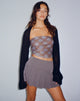 Image de PEGGY TOP GREEN BLURRED CHECK DARK OLIVE
