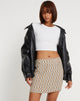 Image de Mini jupe Pelmo, Preppy Geo Brown
