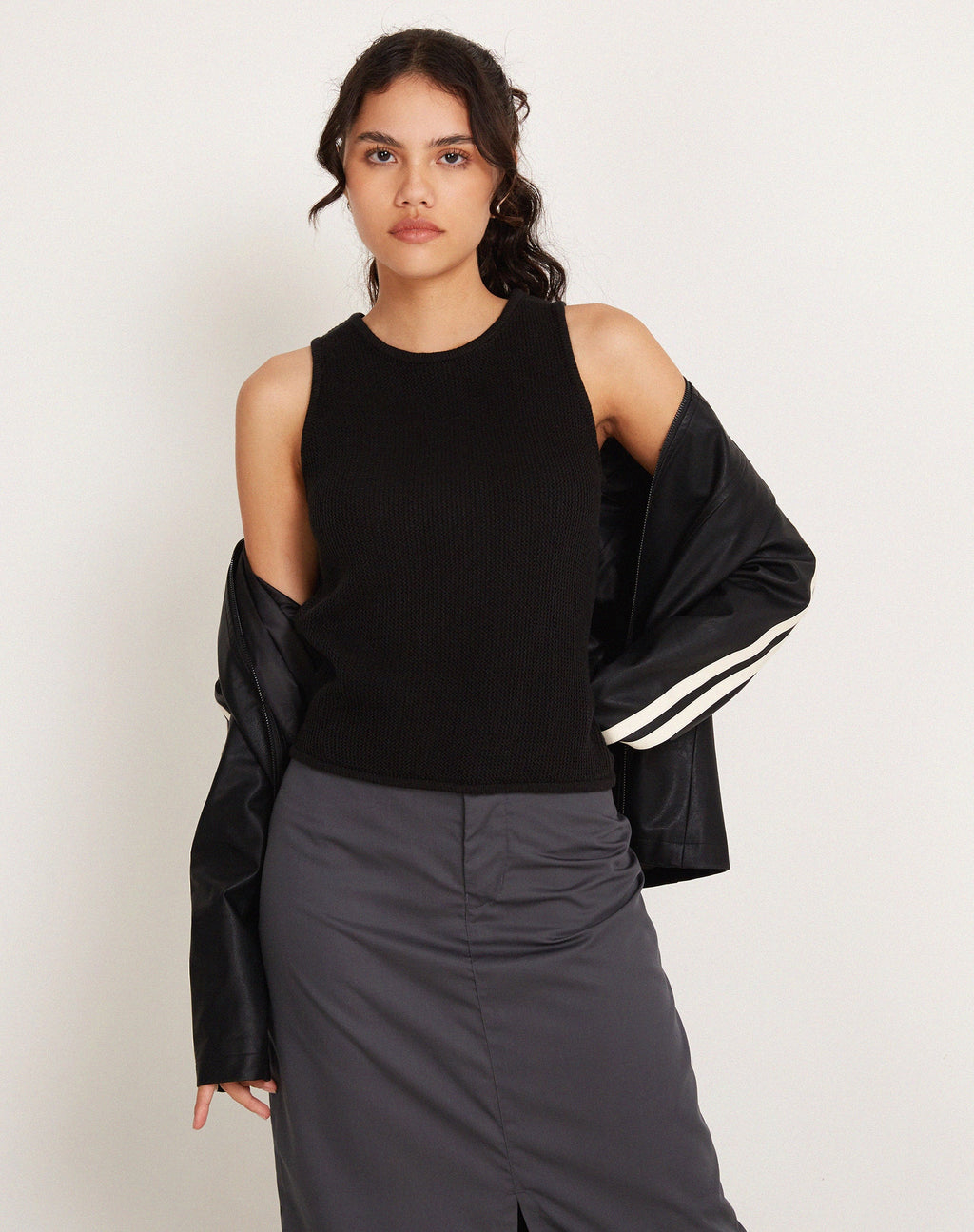 Gilet en maille Phindi, noir