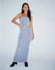 Image de New Tulus Low Rise Maxi Skirt in Slate Blue