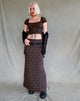 image de Easton Maxi Skirt in Dark Pink Rose Black