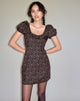 Image de Sasyana Mini Robe en Rose foncé Rose Noir