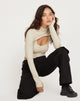 Image de Raccet Long Sleeve Crop Top in Coconut Milk