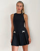Image de Mini robe Radeta en noir avec nœuds ivoire