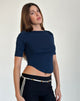 Image de Ralda T-shirt en jersey courbé en bleu marine