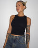 Image de Rave Vest Top in Rib Black