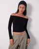 Image de Renie Bardot Top in Black Knit