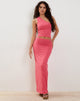 Image de la jupe longue Tsuna en rose vif
