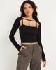 Image de Ceriya Long Sleeve Top in Black