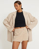 Image de la mini-jupe Wahip en tailleur doux Beige