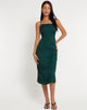 image de Nosita Midi Dress in Satin Cheetah Forest Green