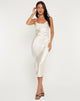 Image de Palasha Midi Dress in Satin Ivory