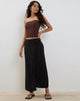 image de Peria Maxi Wrap Skirt in Black Crinkle