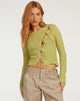 image de Potina Long Sleeve Cardi in Lime