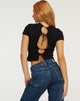Image de Surtie Crop Top in Lycra Black