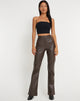 Image de Zoven Trouser in Pu Dark Chocolate