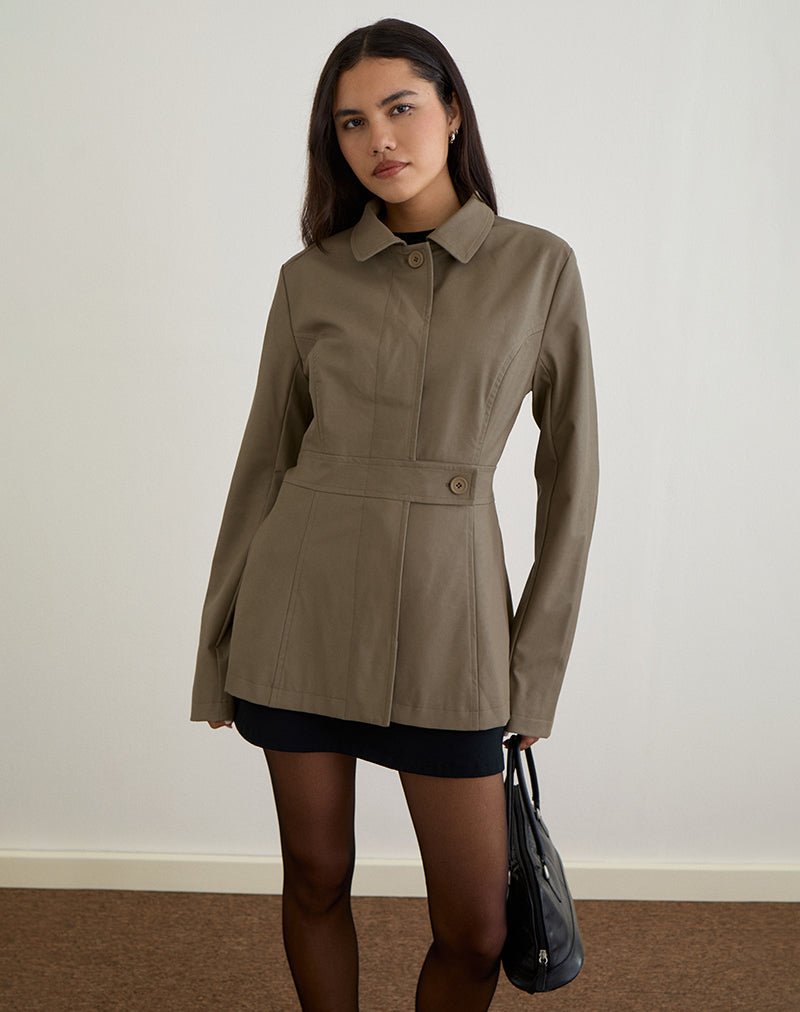 Manteau Riku en PU Mushroom