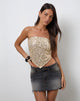 Image de Rimo Bandeau Top en paillettes d'or