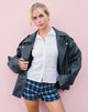 Image de Ritala Shirred Shorts in Tartan Dark Blue