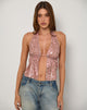 Image de Rokudo Halterneck Top in Boho Batik Sequin Pink