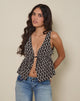 Image de Rolia Tie Front Top in Floral Broderie Brown