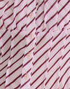 Chiffon rayé rose et bourgogne