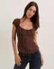 Image de Rolina Blouse in Chiffon Brown