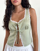 Image de Rona Tie Front Top in Green Sage