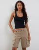Image de Roxe Ribbed Vest Top in Black