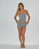 Image de Amane Foldover Short in Rayon Jersey Grey