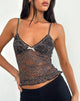 Image de Rumaysa Cami Top in Mini Polka Black and White Printed Lace