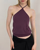 Image de Saerin Halter Top in Cupro Deep Purple