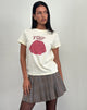 Image de Saki Tee in Buttermilk with Party Time Print