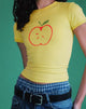 image de Salida Top in Yellow with Apple Motif