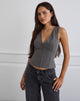 Image de Salpa Plunge Top in Tailoring Charcoal
