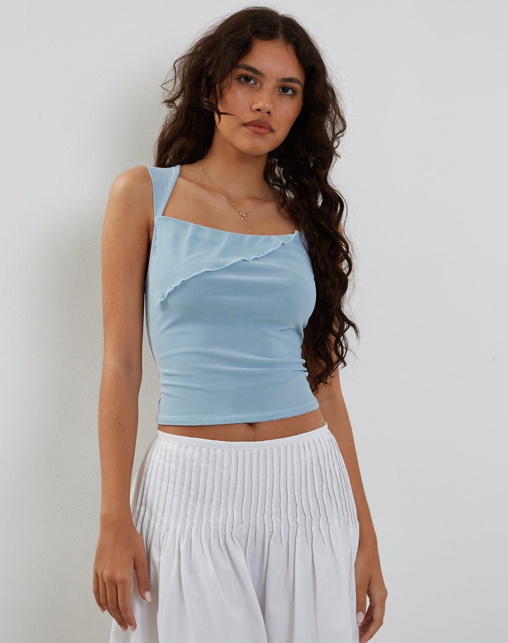 Sambu - Top de gilet en maille - Bleu pastel