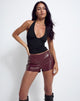 Image de Sanne Hot Pants en PU Burgundy