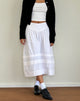 Image de Sarayu Midi Skirt in Poplin White
