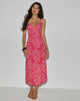 Image de Sastra Midi Dress in Retro Paisley Pink