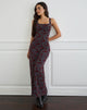 Image de Sayidan Maxi Dress in Garden Floral Blue Grey