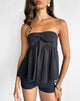 Image de Setsuko Bandeau Longline Top in Black