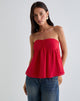 Image de Setsuko Bandeau Longline Top in Red