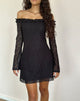 Image de Severine Bardot Mini Dress Lace Black