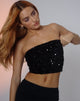 Image de Shae Bandeau Top in Mini Sequin Black