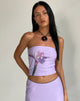 image de Shae Bandeau Top in Lilac Flower Placement