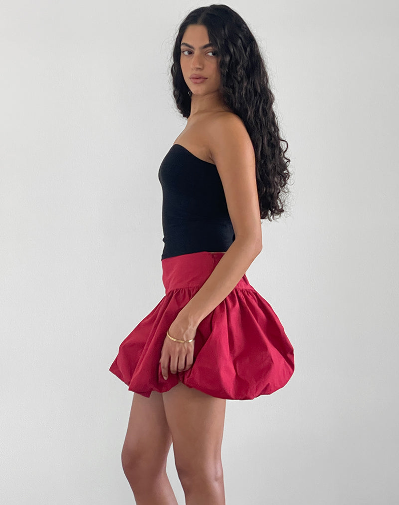 Minijupe bouffante Kiyowo, rouge adrénaline