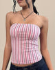 Image de Shaelo Bandeau Top in Pinstripe Pink