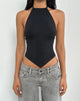 Image de Shalas Halter Top in Rayon Jersey Black