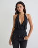 Image de Sherlyn Halter Top in Cupro Black