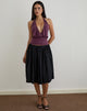 Image de Sherlyn Halter Top in Cupro Deep Purple